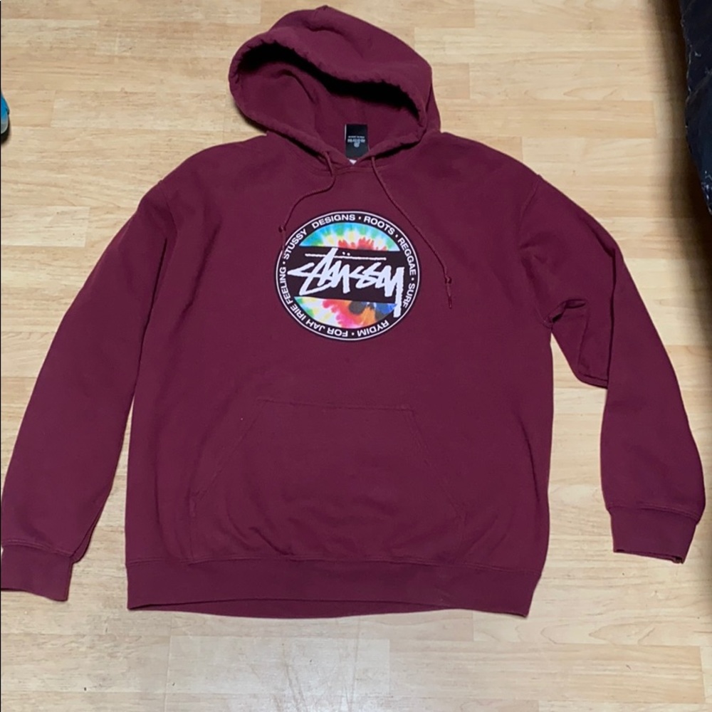 Stussy burgundy Hoodie in Medium